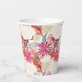 Floral achtergrond 3 papieren bekers (Achterkant)