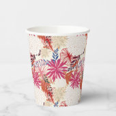 Floral achtergrond 3 papieren bekers (Links)