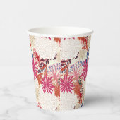 Floral achtergrond 3 papieren bekers (Rechts)