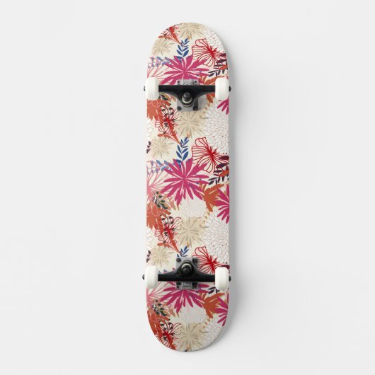 Floral achtergrond 3 skateboard (Voorkant)