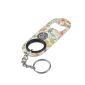 Floral achtergrond 3 sleutelhanger flessenopener (Achterkant Gekanteld)