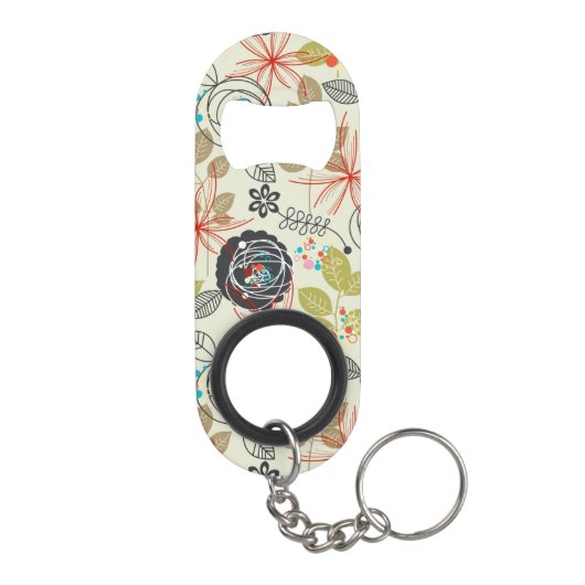 Floral achtergrond 3 sleutelhanger flessenopener (Achterkant)