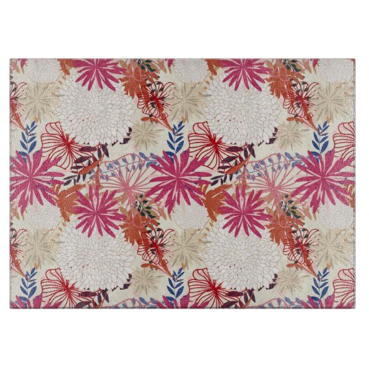 Floral achtergrond 3 snijplank (Voorkant)