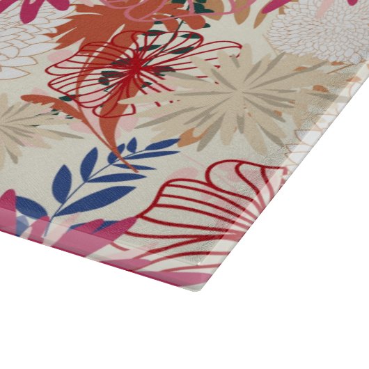 Floral achtergrond 3 snijplank (Hoek)