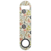 Floral achtergrond 3 speed flessenopener (Voorkant)