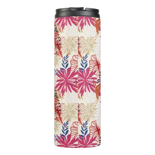 Floral achtergrond 3 thermosbeker (Achterkant)