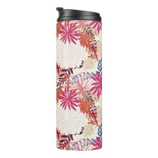 Floral achtergrond 3 thermosbeker (Geroteerd rechts)