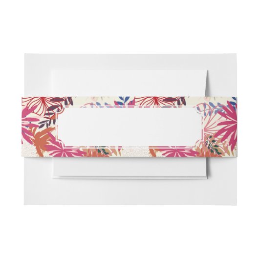 Floral achtergrond 3 uitnodigingen wikkel (Voorkant Voorbeeld)