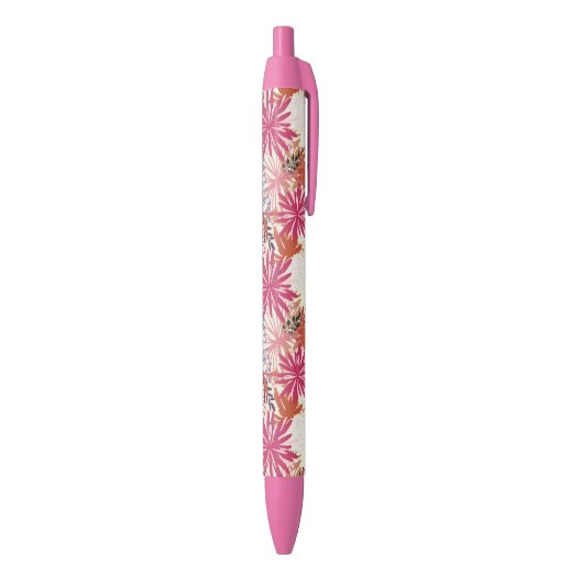 Floral achtergrond 3 zwarte inkt pen (Achterkant (Verticaal))