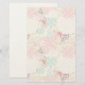 Floral achtergrond 4 briefpapier (Voorkant / Achterkant)