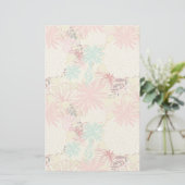 Floral achtergrond 4 briefpapier (Staand voorkant)