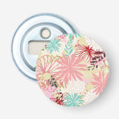 Floral achtergrond 4 button flesopener (Voorkant)