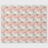 Floral achtergrond 4 cadeaupapier (Vlak)