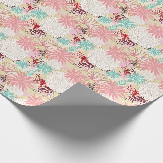 Floral achtergrond 4 cadeaupapier (Hoek)