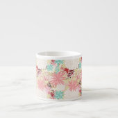 Floral achtergrond 4 espresso kop (Voorkant)