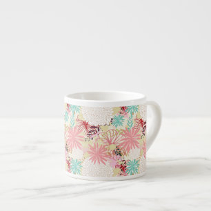 Floral achtergrond 4 espresso kop