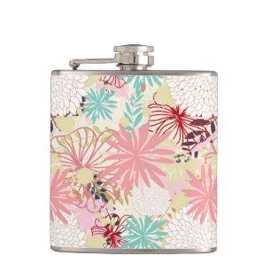 Floral achtergrond 4 heupfles