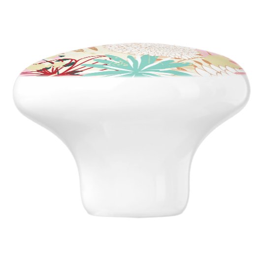 Floral achtergrond 4 keramische knop (Zijkant)