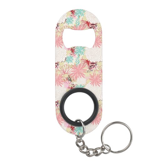 Floral achtergrond 4 mini flessenopener (Achterkant)