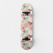 Floral achtergrond 4 persoonlijk skateboard (Voorkant)