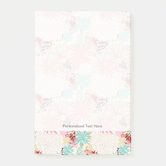 Floral achtergrond 4 post-it® notes (Voorkant)