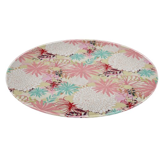 Floral achtergrond 4 snijplank (Hoek)