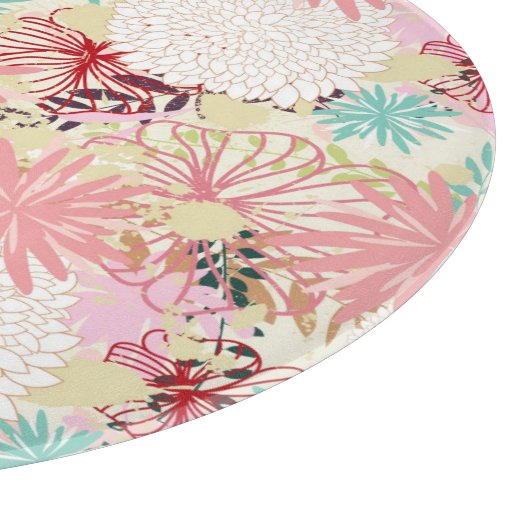 Floral achtergrond 4 snijplank (Hoek)