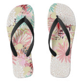 Floral achtergrond 4 teenslippers (Voetbed)