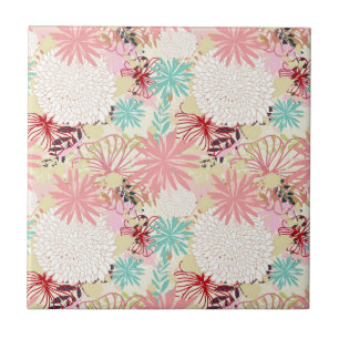 Floral achtergrond 4 tegeltje