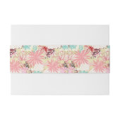 Floral achtergrond 4 uitnodigingen wikkel (Achterkant Voorbeeld)