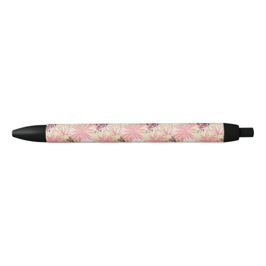 Floral achtergrond 4 zwarte inkt pen (Voorkant)