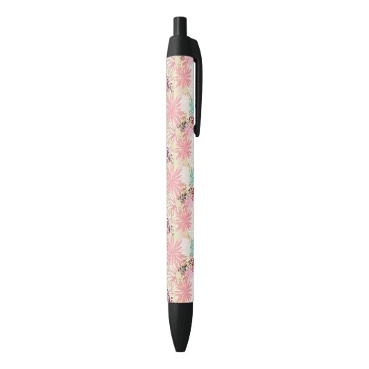 Floral achtergrond 4 zwarte inkt pen (Achterkant (Verticaal))