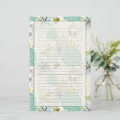 Floral achtergrond 5 briefpapier (Staand voorkant)