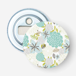 Floral achtergrond 5 button flesopener