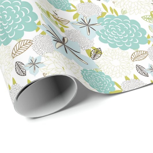 Floral achtergrond 5 cadeaupapier (Rol Hoek)