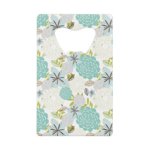 Floral achtergrond 5 creditkaart flessenopener