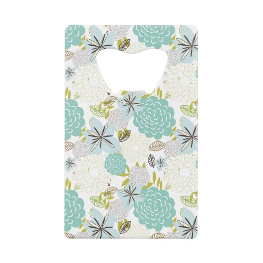 Floral achtergrond 5 creditkaart flessenopener (Voorkant)