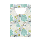 Floral achtergrond 5 creditkaart flessenopener (Achterkant)