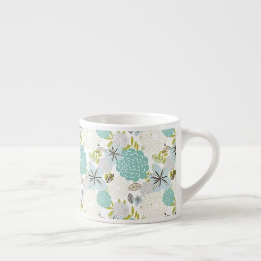 Floral achtergrond 5 espresso kop (Rechts)