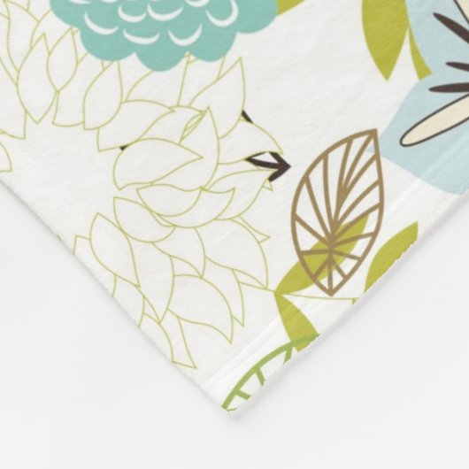 Floral achtergrond 5 fleece deken (Hoek)