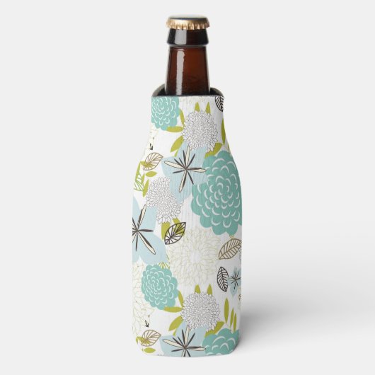 Floral achtergrond 5 flesjeskoeler (Fles Voorkant)