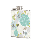 Floral achtergrond 5 heupfles (Links)