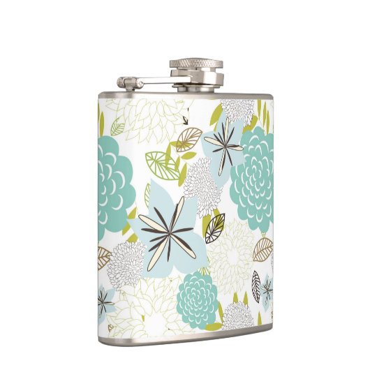 Floral achtergrond 5 heupfles (Rechts)