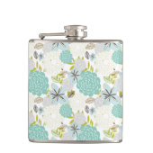 Floral achtergrond 5 heupfles (Voorkant)