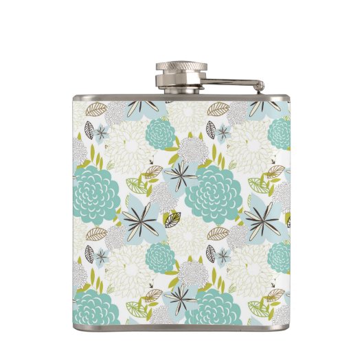 Floral achtergrond 5 heupfles (Achterkant)