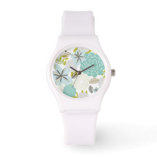 Floral achtergrond 5 horloge