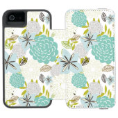 Floral achtergrond 5 incipio iPhone portemonnee hoesje (Agenda Open)