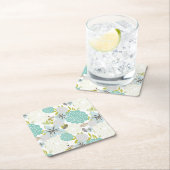 Floral achtergrond 5 kartonnen onderzetters (Insitu)