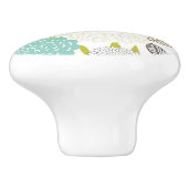 Floral achtergrond 5 keramische knop (Zijkant)