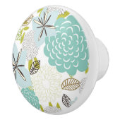 Floral achtergrond 5 keramische knop (Rechts)